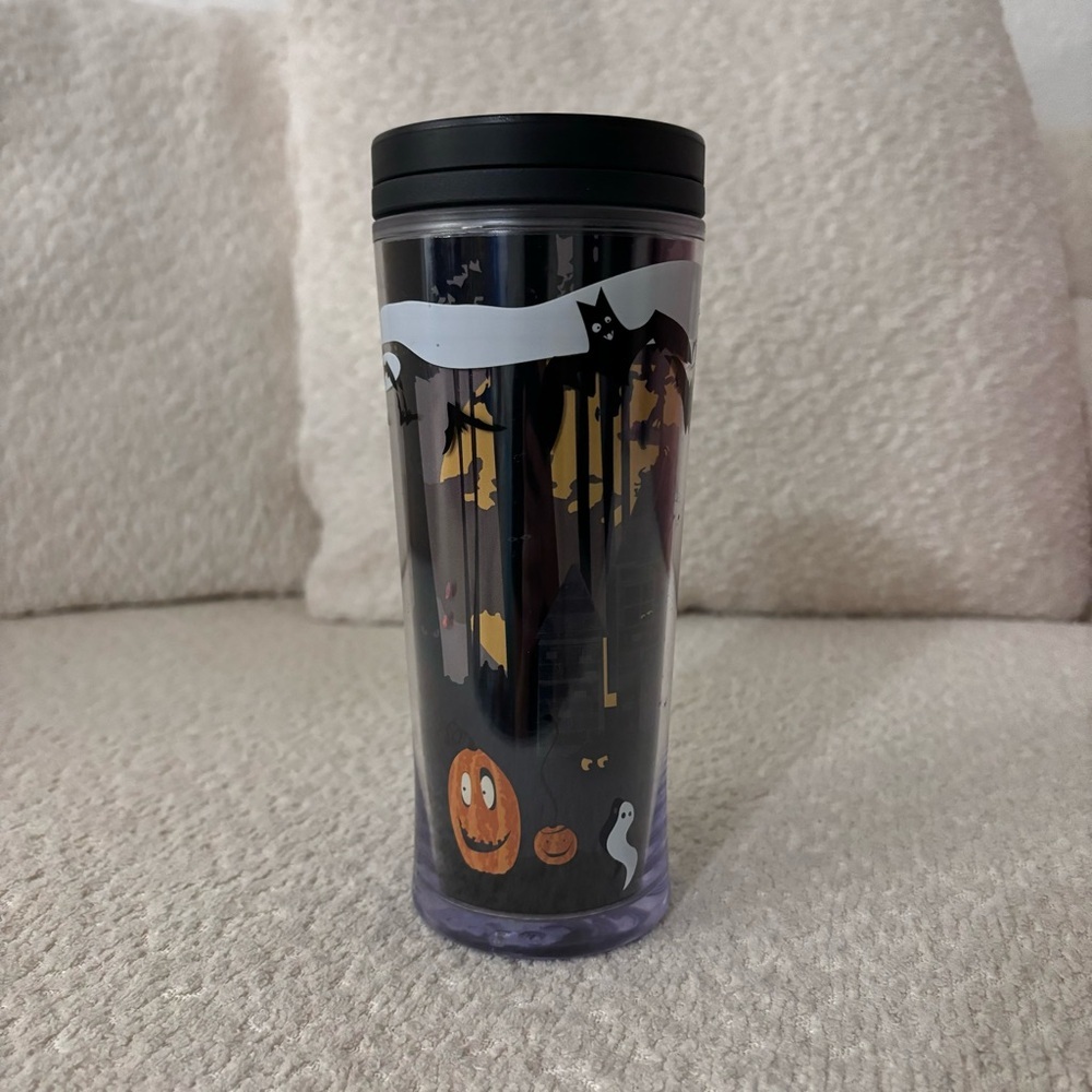 Starbucks 2009 Plastic Halloween Themed Travel Tumbler